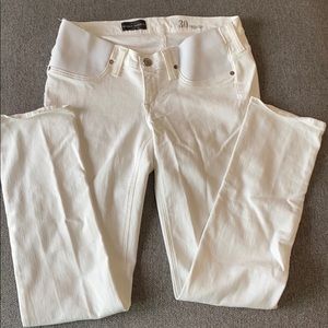 J. Crew White Maternity Matchstick Jeans 30